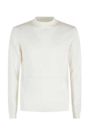 Maglia in lana merino bianco ecru ROBERTO COLLINA | 253M01006M0102